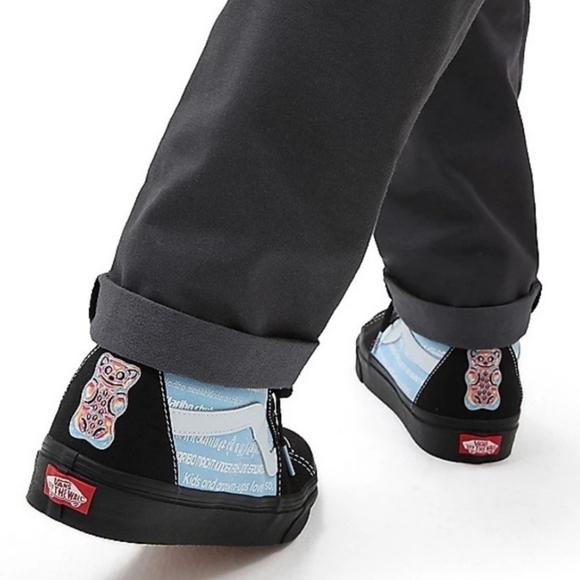 Vans Haribo Gummy Bear Limited Edition Black and Blue High-Top Sneakers - Picture 3 of 13